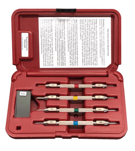 concrete hardness test kit|mohs hardness scale test kit.